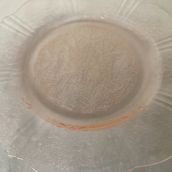 MacBeth Evans Glass AMERICAN SWEETHEART Pink Bread and Butter Plate - Picture 3 of 6